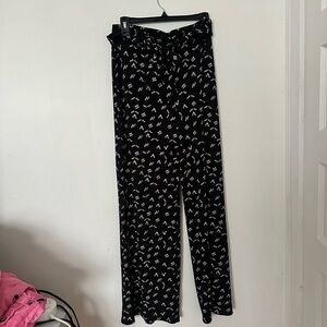 Chic Black and White Women's Wide Leg Pants